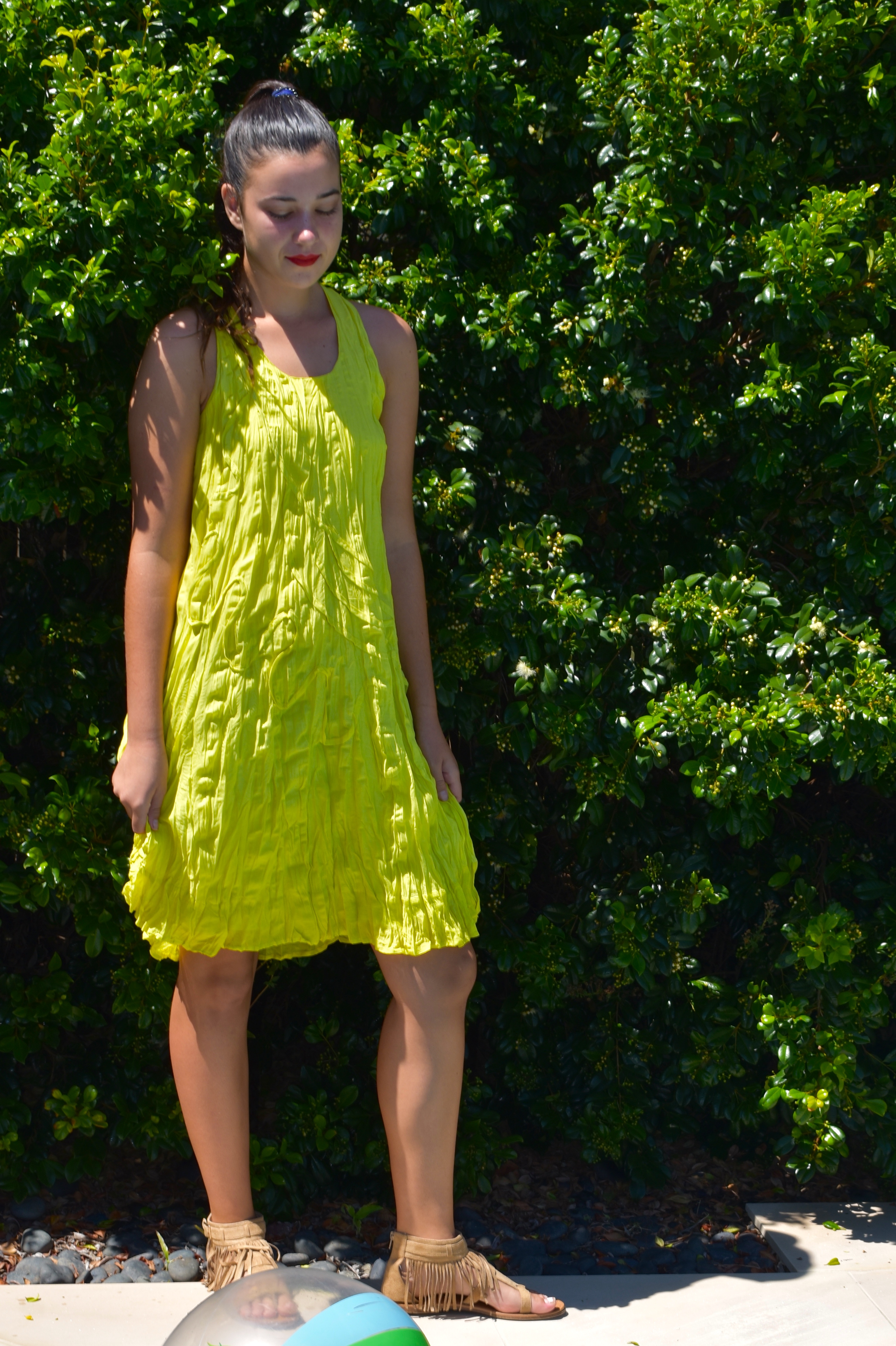 white christmas dresses Crushed Cotton Sleeveless Dres – BASSIKE